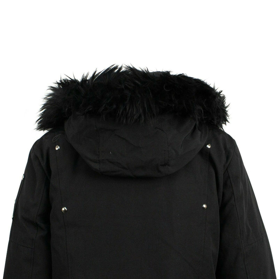 Kid's Shearling Parka Coat - Black