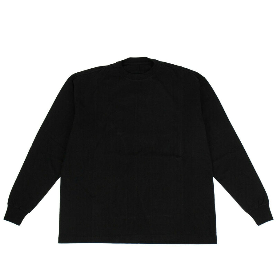 Cotton Back Print Long Sleeve T-Shirt - Black