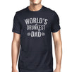 World's Drunkest Dad Men's Navy Round Neck T-Shirt Funny Dad Gifts