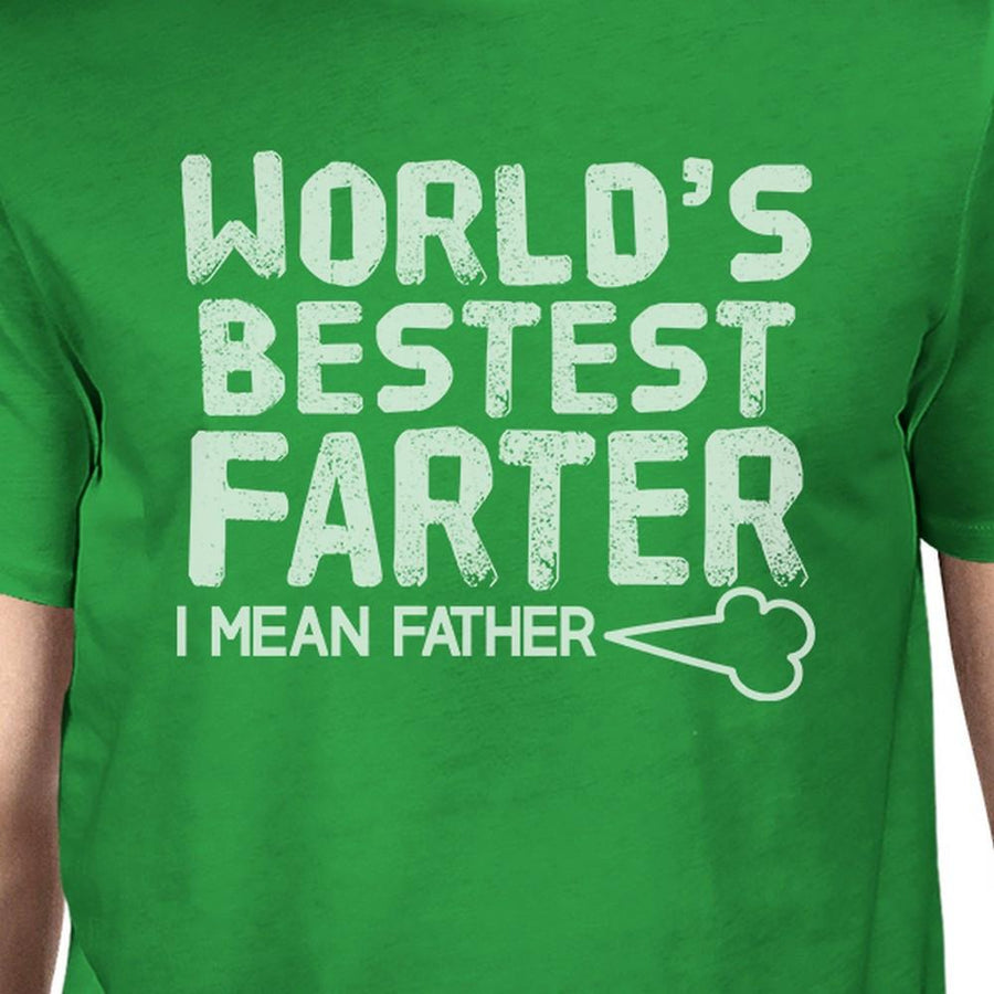 World's Bestest Farter Mens Green Round Neck T-Shirt Humorous Gifts