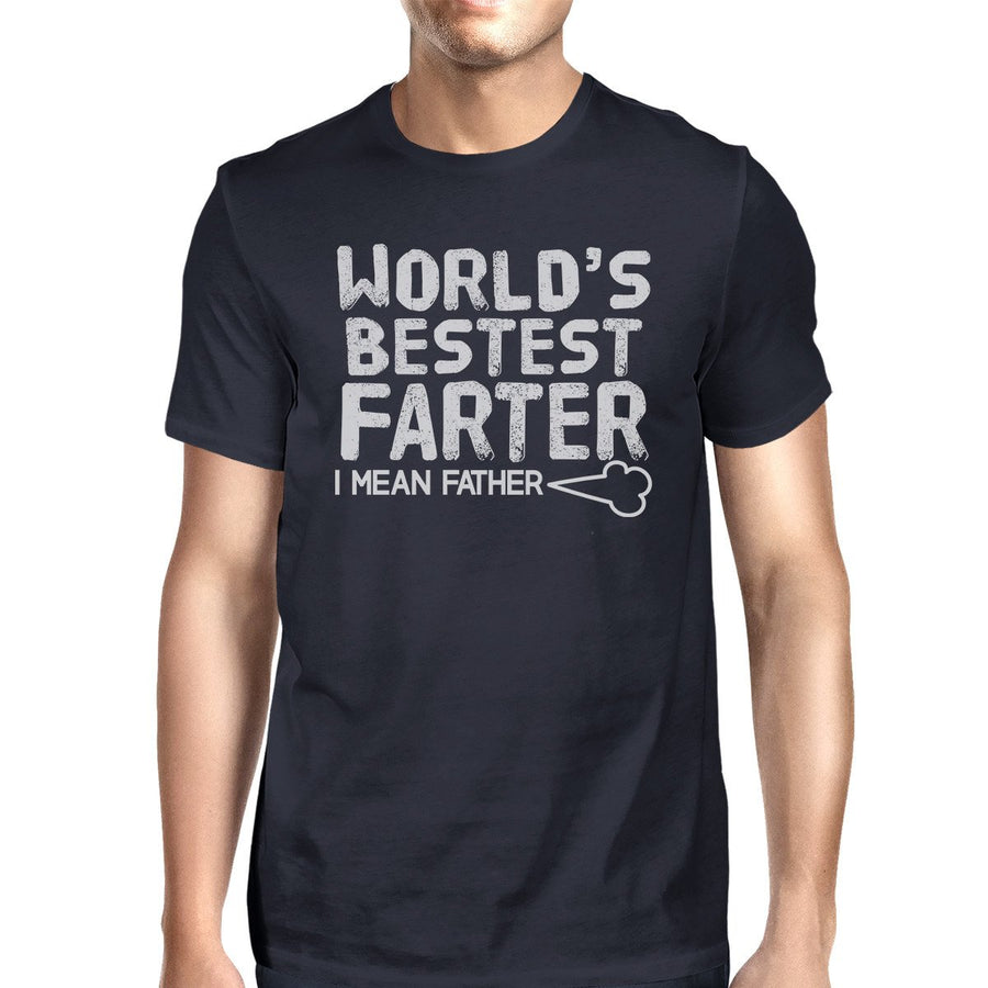 World's Bestest Farter Men's Navy Funny Fathers Day Gift T-Shirt