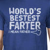 World's Bestest Farter Men's Blue Unique Design Graphic T-Shirt