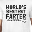 World's Bestest Farter Men's White Funny Short Sleeve Tee For Dad