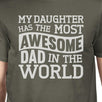 The Most Awesome Dad Mens Funny Design Short Sleeve T Shirt For Dad