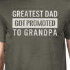 Greatest Dad Got Promoted To Grandpa Men's Dark Gray Cotton T Shirt