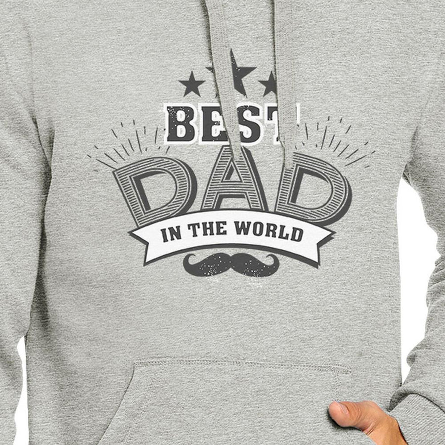 Best Dad In The World Unisex Grey Hoodie Christmas Gifts For Dad