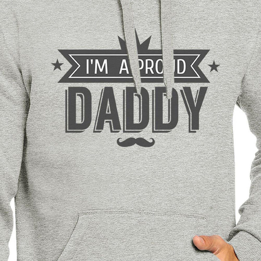 I'm A Proud Daddy Unisex Grey Vintage Design Hoodie Gift For Him