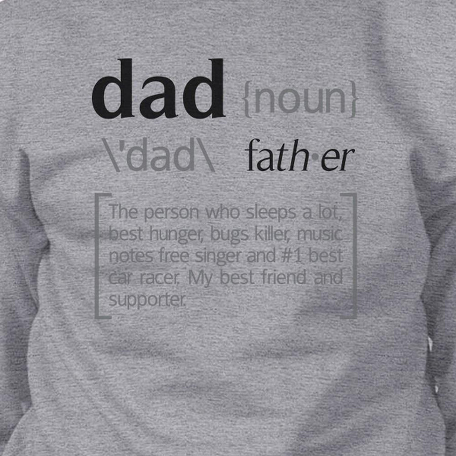 Dad Noun Grey Unisex Funny Design Sweatshirt For Fathers Day Gifts