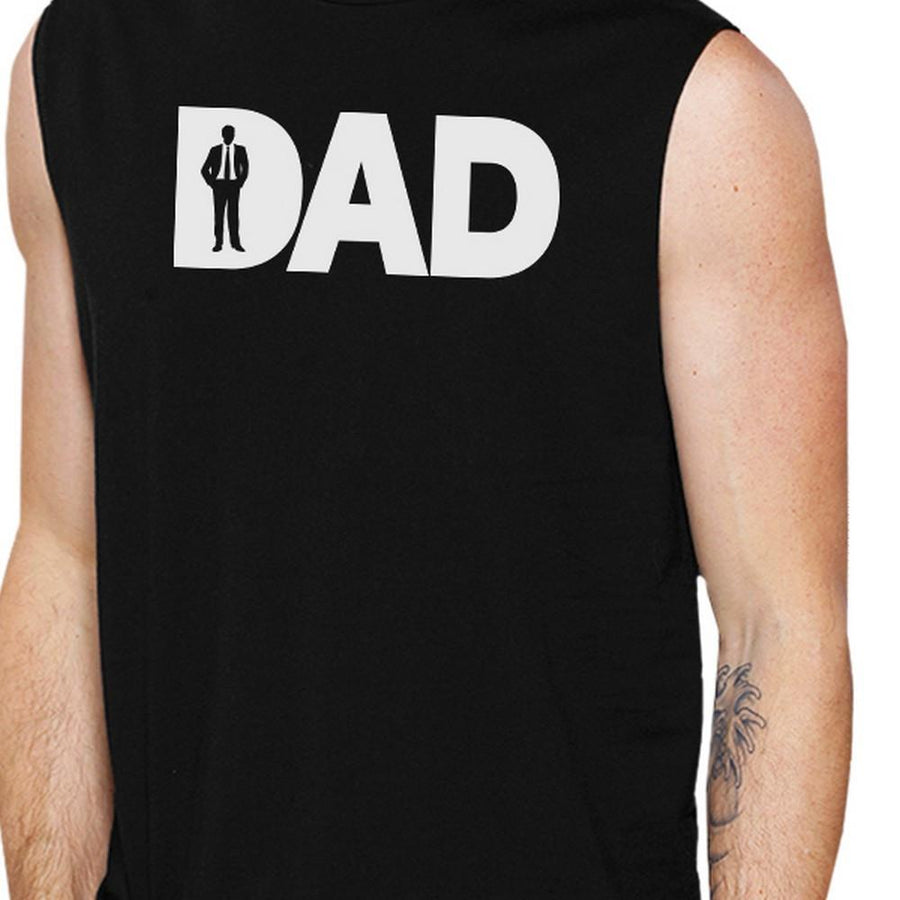 Dad Business Mens Black Business Dad Muscle Tanks For Fathers Day