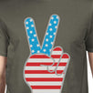 Peace Sign American Flag Unique Design Graphic T-Shirt For Men