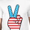 American Flag Unique Peace Sign Independence Day T Shirt For Men