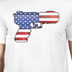 American Flag Pistol Mens Tee Unique Patriotic Gift For 4th Of July