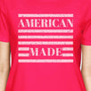 American Made Womens Hot Pink Graphic T-Shirt Unique Design Top