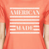 American Made Womens Unique Independence Day Design T-Shirt For Her