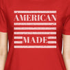 American Made Womens Red Crewneck T-Shirt Gifts For 4th Of July