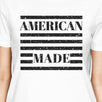 American Made Womens White Fourth Of July Decorative Graphic Shirt