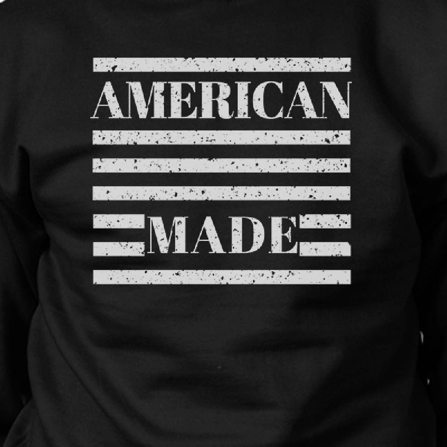 American Made Unisex Black Sweatshirt Unique 4th Of July Design