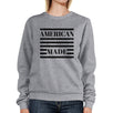 American Made Unisex Grey Graphic Sweatshirt For Fourth Of July