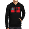 Beer Pong Funny American Flag Design Unisex Black Pullover Hoodie