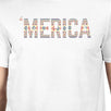 'Merica Mens White T-Shirt Unique Graphic Tee For Fourth Of July