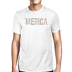 'Merica Mens White T-Shirt Unique Graphic Tee For Fourth Of July
