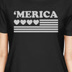 Heart American Flag Womens Cute Graphic Shirt For Independence Day