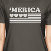 Heart American Flag Unique Independence Day Tee Shirt For Women