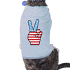American Flag Peace Sign Independence Day T Shirt For Small Dogs