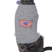 American Flag Pattern USA Map Small Dog Shirt For Independence Day