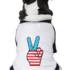 American Flag Peace Sign Independence Day Small Pets Baseball Tee