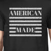 American Made Mens Black Cotton Tee Fourth Of July Graphic T-Shirt