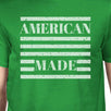American Made Mens Green Graphic Short Sleeve Funny Graphic Tee
