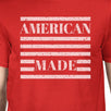 American Made Mens Red Crewneck T-Shirt Gifts Ideas For 4th Of July