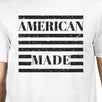 American Made Mens White Fourth Of July Decorative Graphic T-Shirt