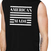 American Made Funny Mens Black Muscle Top For Independence Day
