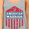 American Warrior Womens Gray Crewneck Graphic Tanks Gift For Her