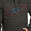 Born In The USA Unisex Graphic Hoodie Dark Gray Round Neck Pullover