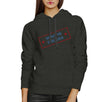 Born In The USA Unisex Graphic Hoodie Dark Gray Round Neck Pullover