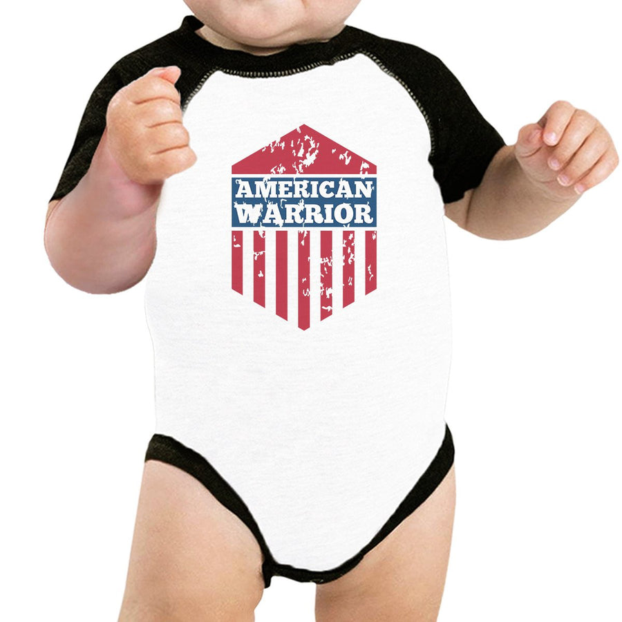 American Warrior First 4th Of July Baseball Raglan Shirt For Baby