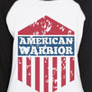 American Warrior Womens Black Baseball Jersey 3/4 Sleeve Tee Cotton
