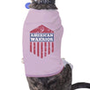 American Warrior Pink Unique July 4 Pets Cotton Tee Small Pet Only