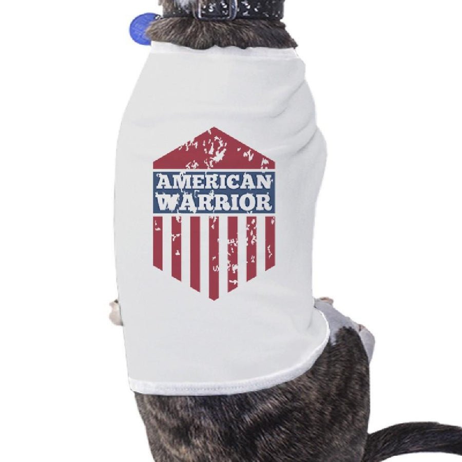 American Warrior White Pets Tshirt For Small Dogs Cute Gift Ideas