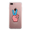 American Flag Peace Clear Phone Case