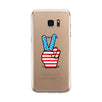 American Flag Peace Clear Phone Case