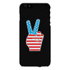 American Flag Peace Black Phone Case