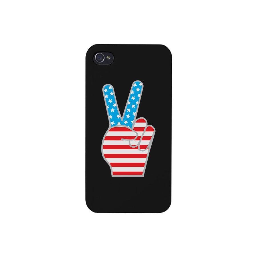 American Flag Peace Black Phone Case