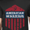 American Warrior Tee Mens Black Cotton Tshirt American Flag Shirt
