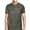 50 States American Flag Tshirt Mens Dark Grey Cotton Graphic Tee