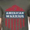 American Warrior Tee Mens Dark Gray Cotton Tee American Flag Shirt