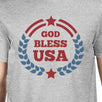 God Bless USA American Flag Shirt Mens Grey 4th Of July Tee Shirt